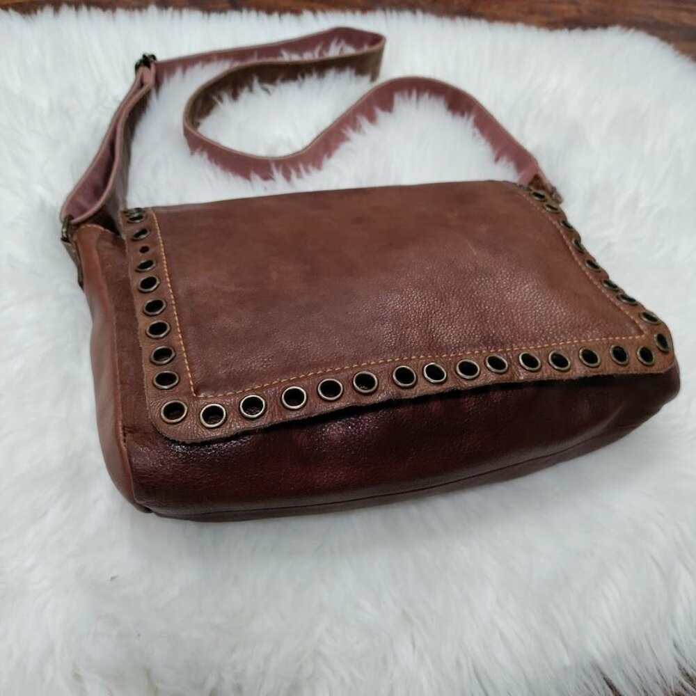 Wilson Leather Western Leather Prairie Cowgirl Hippie Boho Messanger Satchel Bag - Picture 2 of 13